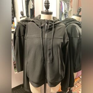 NWT Fire & Fleur Full Zip Black Hoodie, Size XL